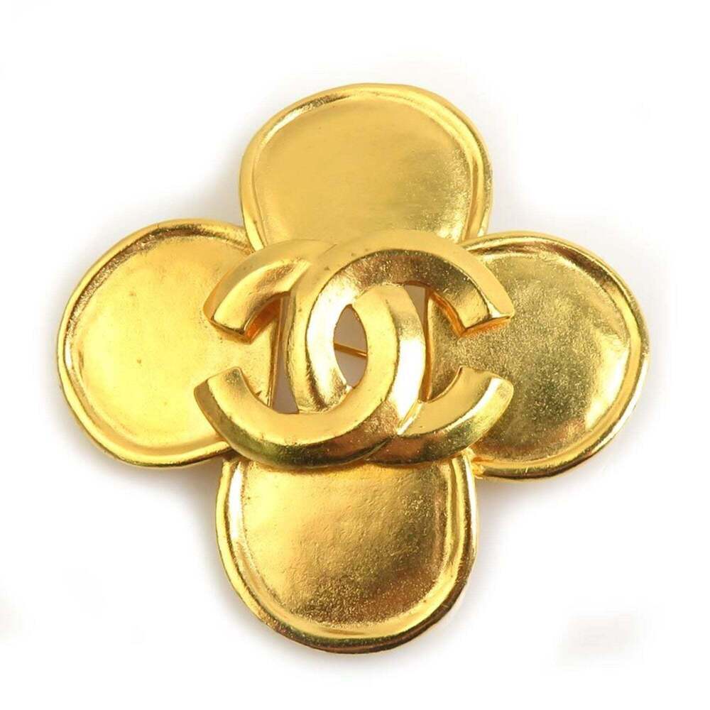 CHANEL Gold Brooch